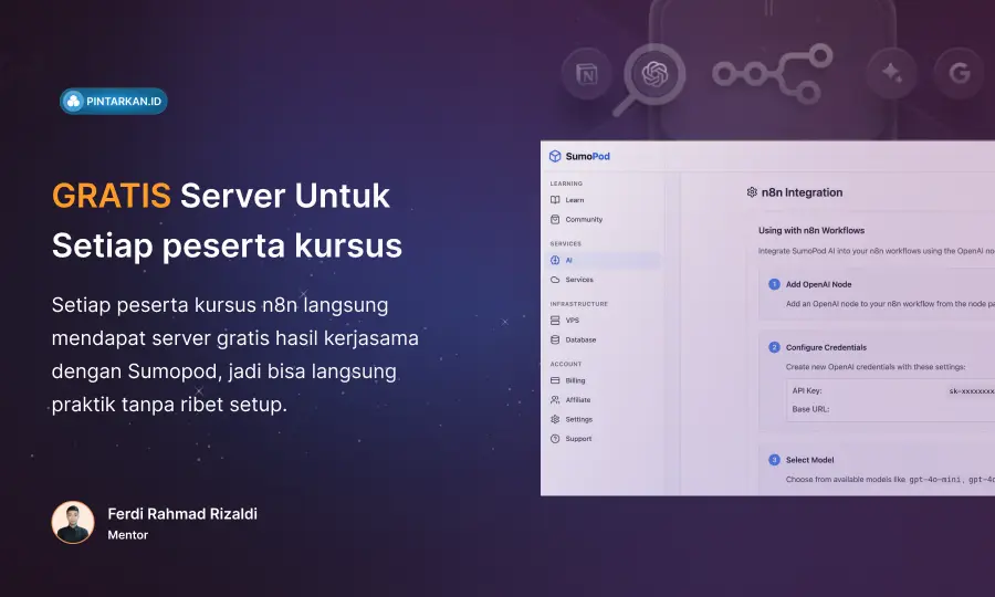 showcase kursus Kursus N8N Automasi Workflow, Membuat AI Menjadi Asisten Pribadi