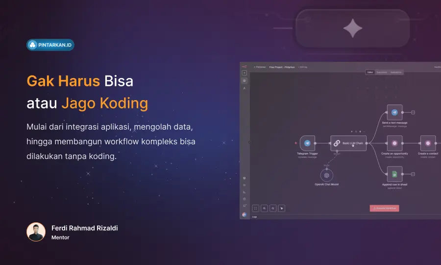 showcase kursus Kursus N8N Automasi Workflow, Membuat AI Menjadi Asisten Pribadi